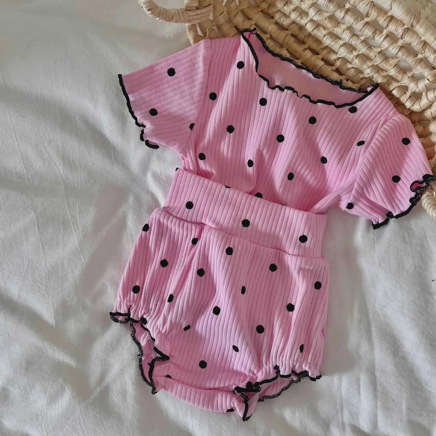 2psc Summer Baby for boys and girls casual short Elasticity sleeve top + shorts solid color Kids Onepiece  Fashion Baby Clothing
