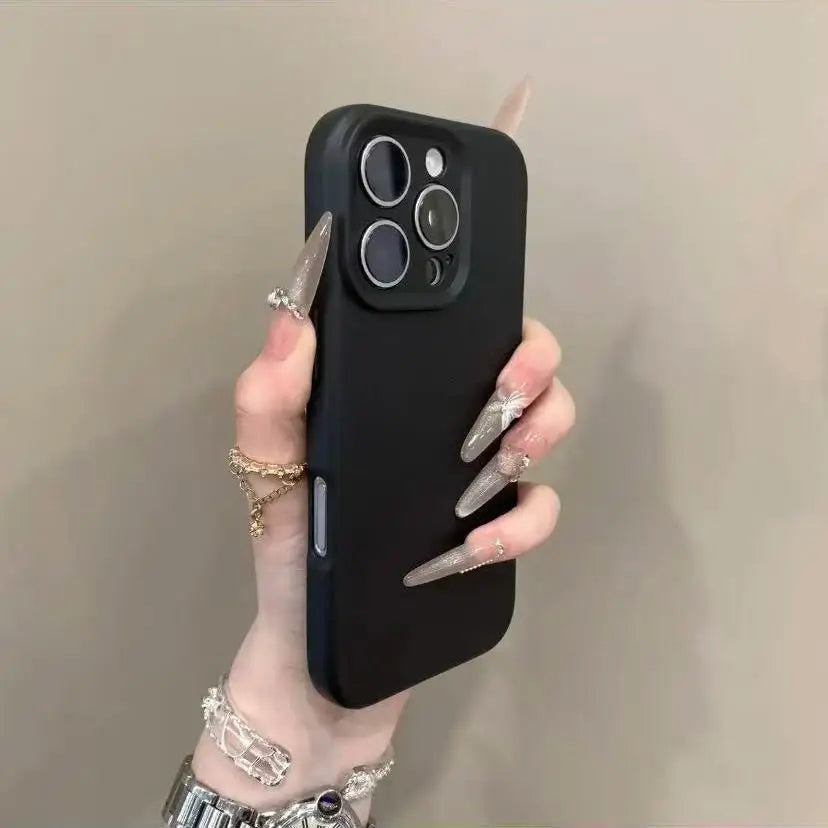 Luxury Soft Silicone Candy Phone Case For iPhone 11 12 13 14 15 16 Pro Max Plus Shockproof Bumper Matte Back Cases Cover