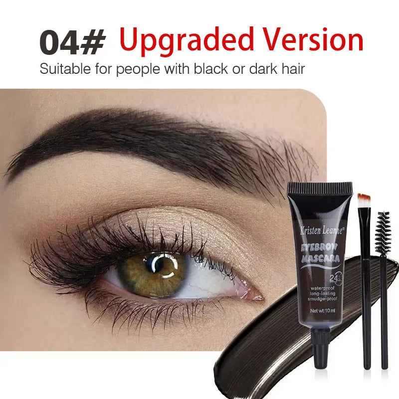 Professional Eyebrow Enhancers Cream Women Natural Liquid Dyeing Eyebrow Set Brow Tattoo Pigments Lasting Waterproof Eyebrow Gel