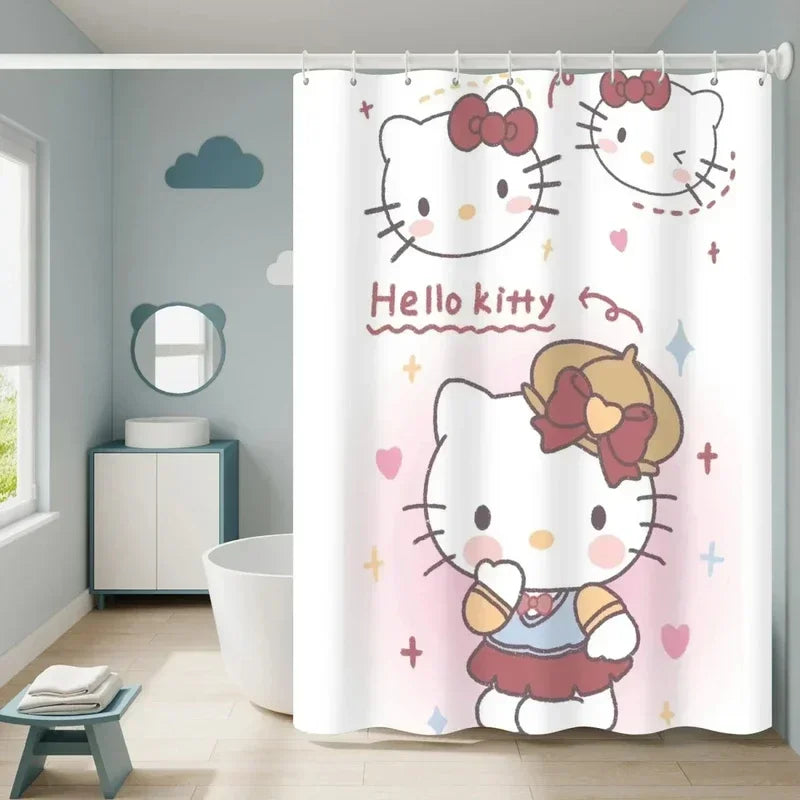 TR01  Cute Kawaii Cartoon Shower Curtains Bathroom Curtain Waterproof with Hooks Anime Bathroom Decoration Curtain…7&u