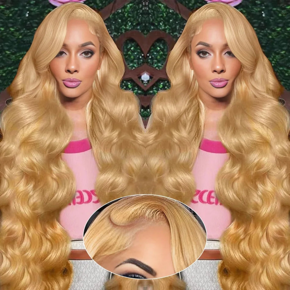 27 Honey Blonde Straight Human Hair Wigs Colored 13X6 Hd Lace Frontal Wig Brazilian Wigs Original 30 Inch Preplucked Prebleached
