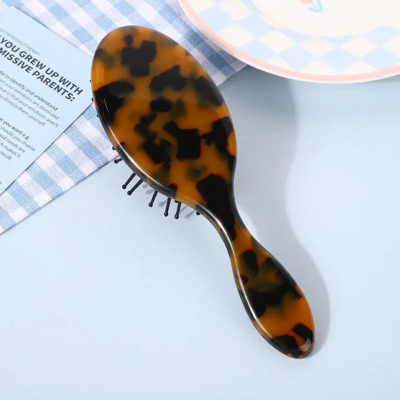 1PC Portable Mini Acetate Board Handheld Hair Comb French Vintage Cute Airbag Massage Comb for Home Use Professional Salon Brush
