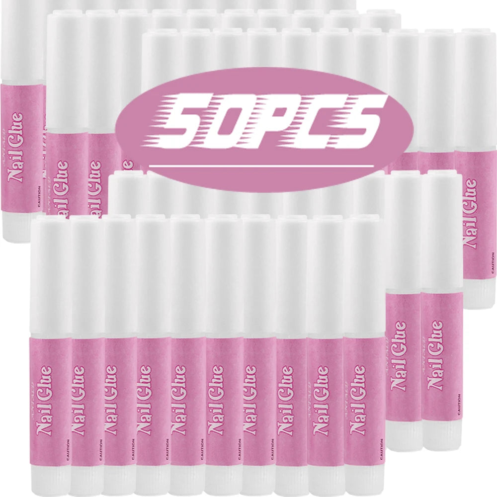 100/50/10PCS Mini False Nails Glue Net-2g Strong Adhesive Acrylic Tips Glue For Rhinestone Broken Nails Manicure Extension Glue