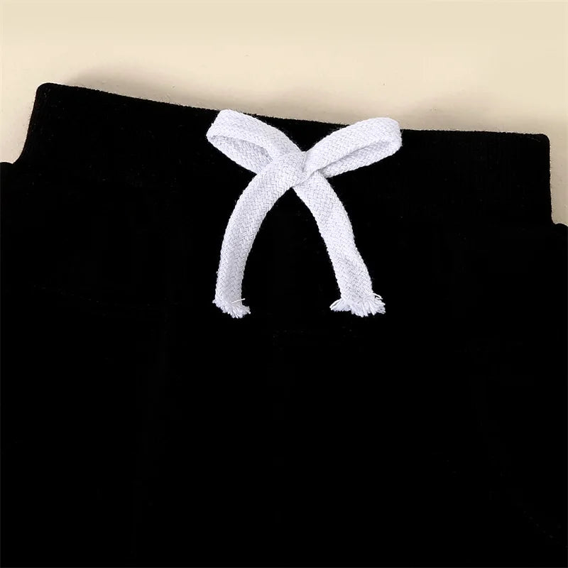 Pudcoco Infant Newborn Baby Boy Fall Outfit Letter Print Long Sleeve Sweatshirt Elastic Waist Pants with 3D Bow 2 Piece Set 0-3T