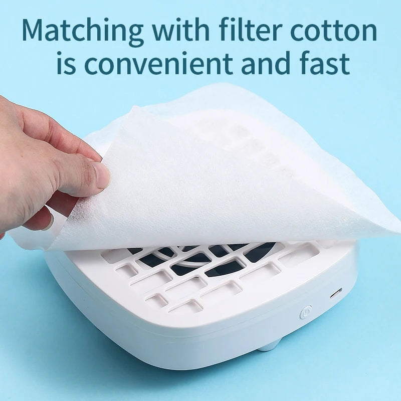 Mini Nail Collector Professional Nail Dust Extractor USB Dust Suction Collector Gel Nail Duster for Nail Art Salon Equipment