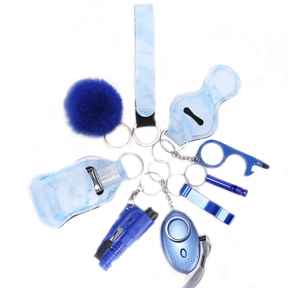 Self Defense Keychain Set For Women Safety Keychain Full Set With Personal Alarm, Window Breaker Keychain Accessories