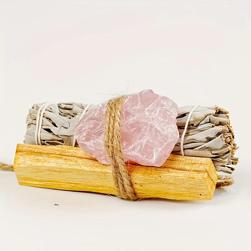 A Set Consisting of 1pc of Stone, White Sage,And Peruvian Golden Wood,Ideal for House Cleaning.It Makes a Great Gift for Parents