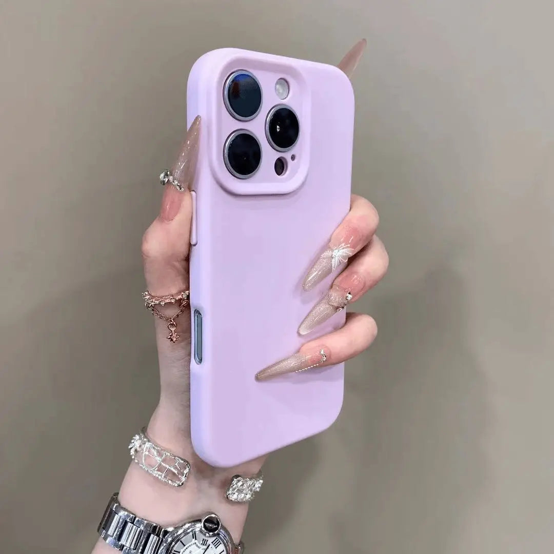 Luxury Soft Silicone Candy Phone Case For iPhone 11 12 13 14 15 16 Pro Max Plus Shockproof Bumper Matte Back Cases Cover