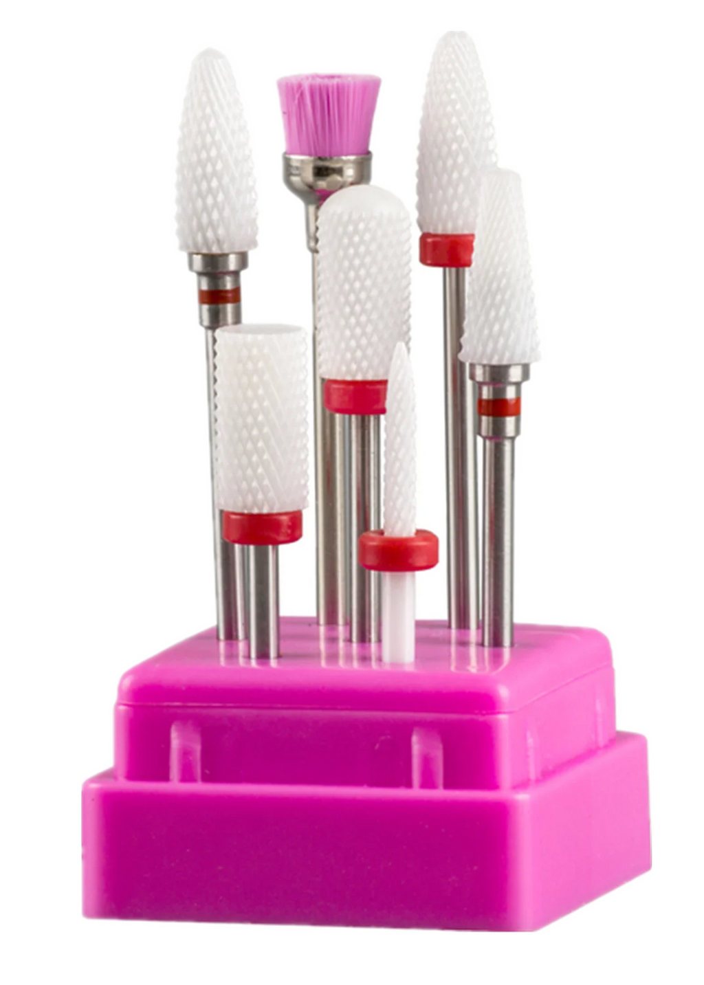 7pcs Nail Art Tungsten Steel Milling Cutter Set Ceramic Nail Drill Bit Electric Drill Nail Machine Pedicure Tool Accessories