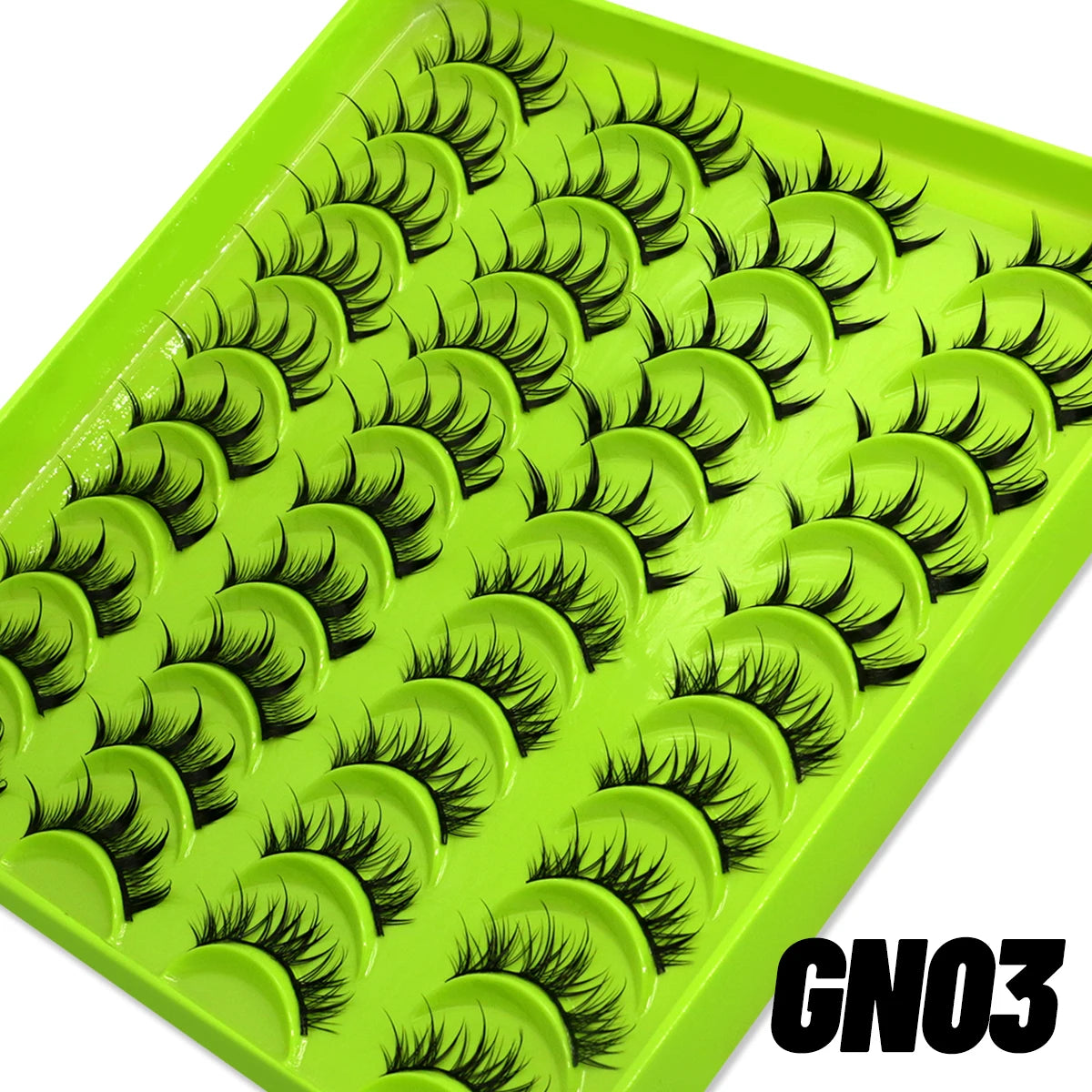 GROINNEYA Manga Lashes Mixed style 5/9/20 Pairs 3D 6D 8D Mink Lashes Natural Eyelashes Soft Cross Wispy False Eyelashes Eyelash