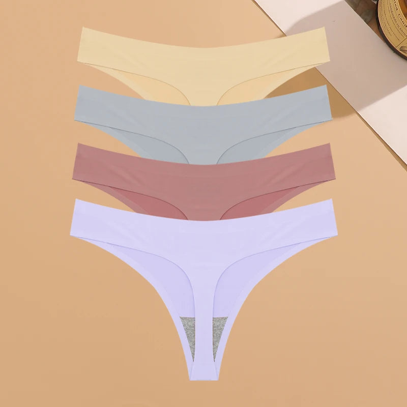 Ice Silk Thong Set (4-Pack)