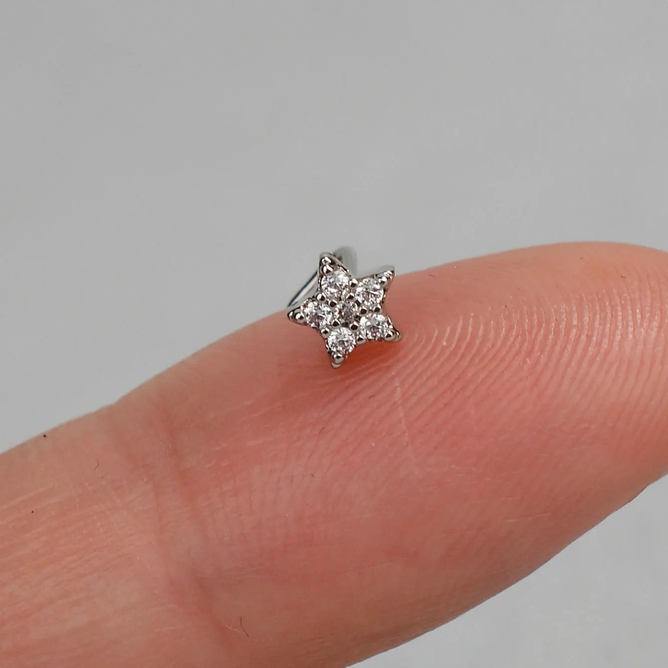 1PC Stainless Steel CZ Nose Ring L Shape Nose Studs Spider Snake Bow Flower Leaf Nostril Nose Piercing Body Jewelry  For Women