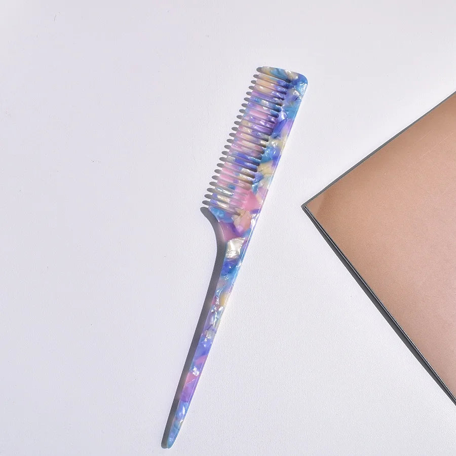 1PC multi-colored acetic acid portable tip tail comb for various hair lengths for travel and home use
