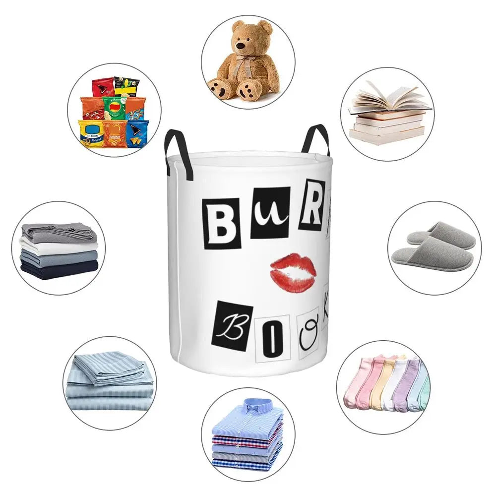 Burn Book Mean Girls Foldable Laundry Baskets Dirty Clothes Home Organizer Large Waterproof Hamper For Home Kids