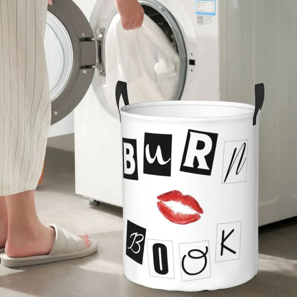 Burn Book Mean Girls Foldable Laundry Baskets Dirty Clothes Home Organizer Large Waterproof Hamper For Home Kids