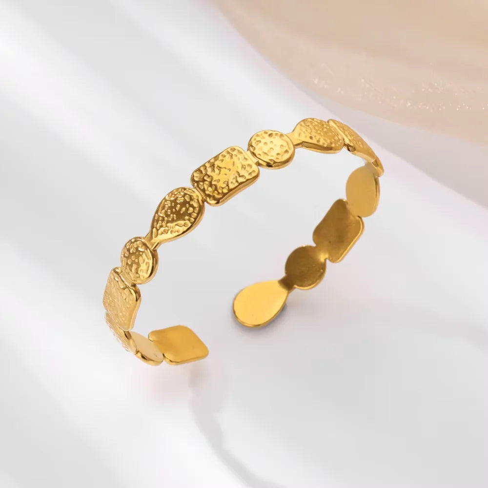Stainless Steel Ankh Cross Bracelet For Women Men Gold Color Cross Cuff Bangles Vintage Egyptian Religion Jewelry Gifts