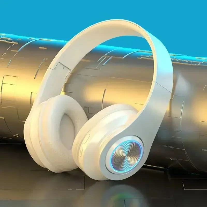Wireless Gaming Headset with Colorful LED Lights