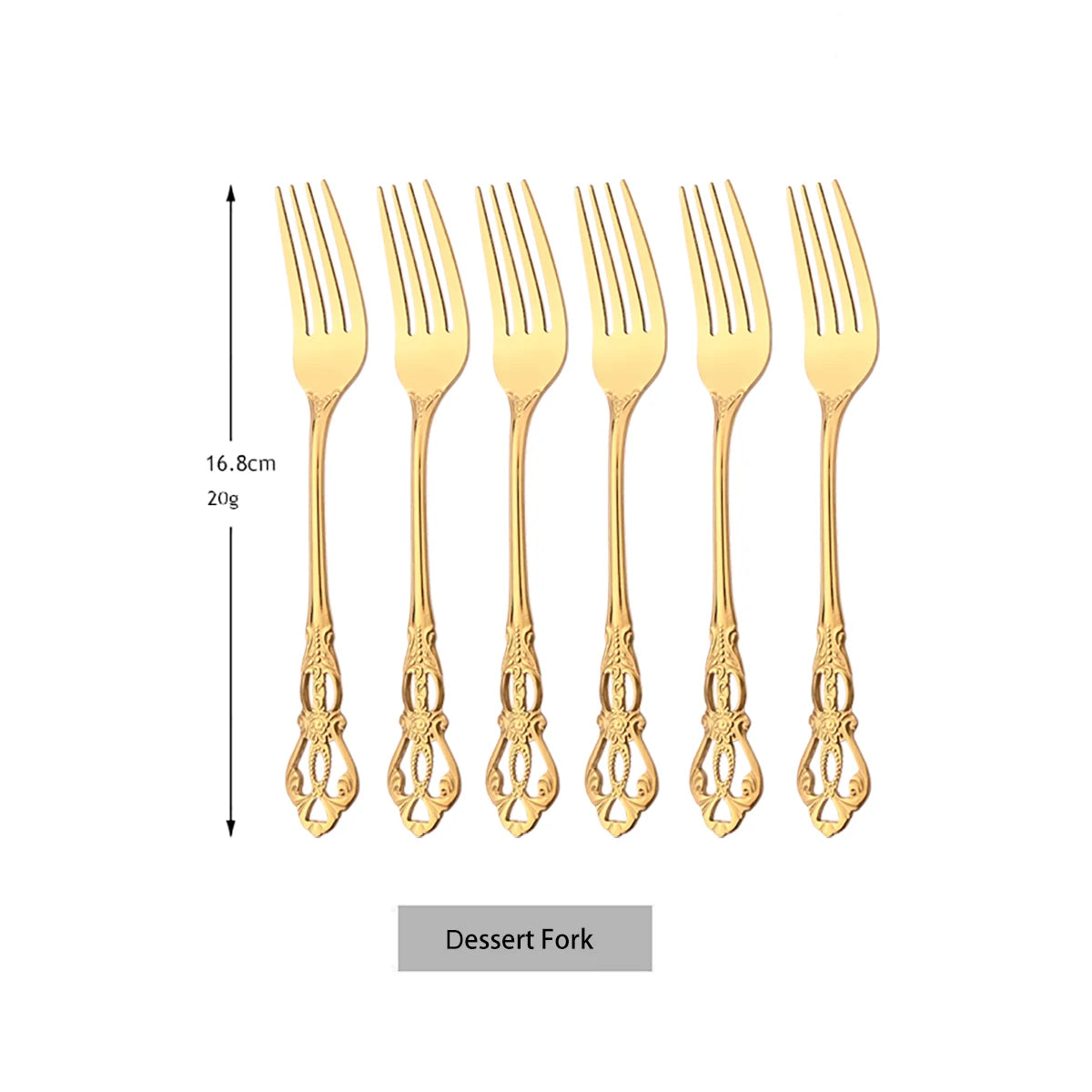 6/30Pcs Royal Colorful Dinnerware Set Knife Dessert Fork Spoon Cutlery Set Stainless Steel Silverware Kitchen Tableware Flatware