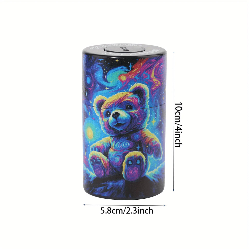 Cartoon Printing Plastic Air Tight Can Vacuum Sealed Tobacco Jar