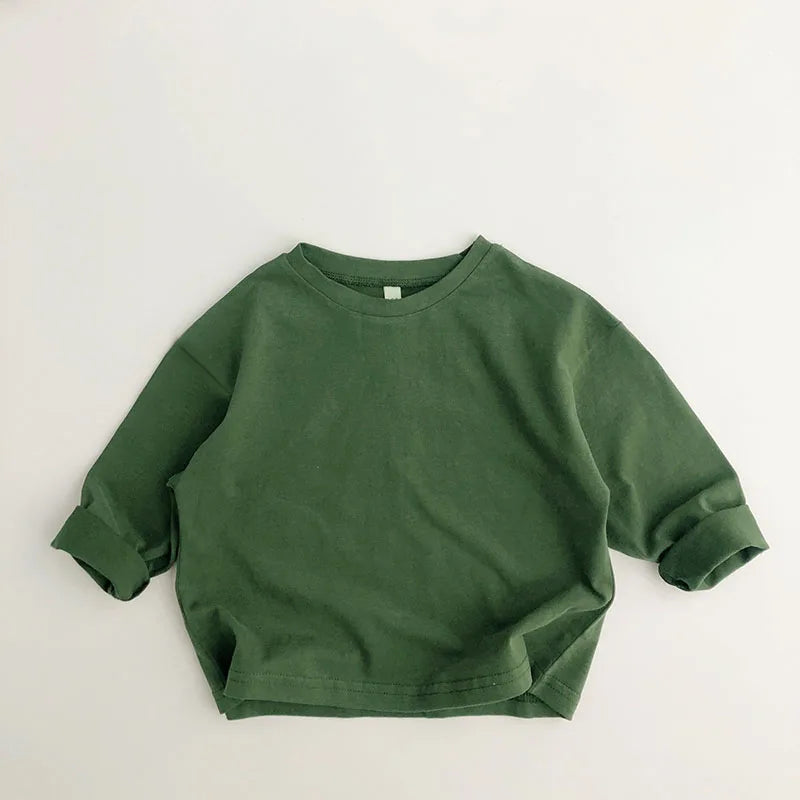 Children' Clothing Pure cotton Long Sleeve T-shirts Baby Boy Girl Tops Kids T-shirt Cotton Spring Tee Shirts Baby Boy Clothes