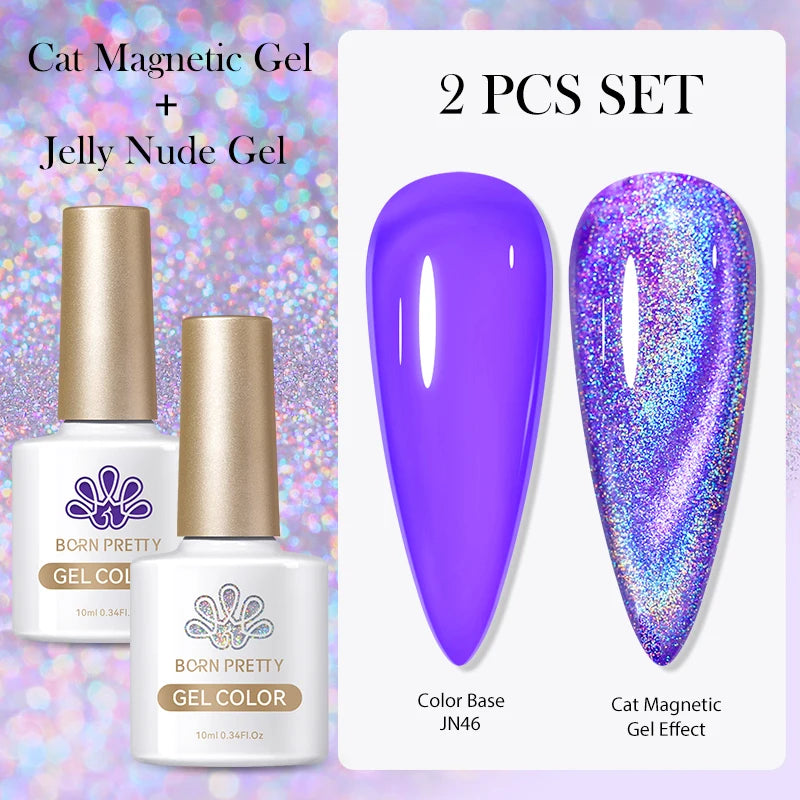 BORN PRETTY 2Pcs Base Gel Super Top Coat Gel Polish Set Black White Color Gel Varnis Semi Permanent Soak Off UV LED Gel for Nail