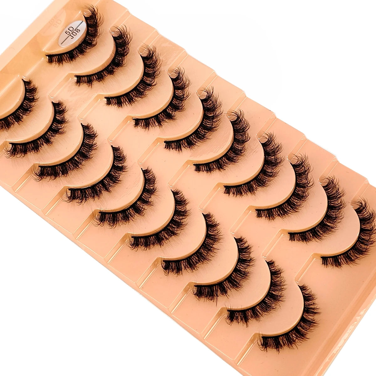 HBZGTLAD 10 Pairs Faux Mink Eyelashes Handmade False Eyelashes Natural Nude Makeup Simulation Cross Messy Eye 3D Curly Eyelashes