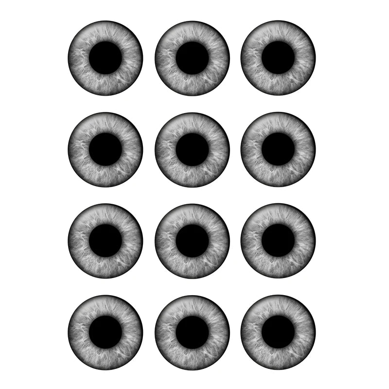 24pcs/bag 14mm Gray Tone Pupil Eyes Chips Suitable for Blythe Doll Glass Cabochons DIY Accessories Bulk Items Wholesale H222