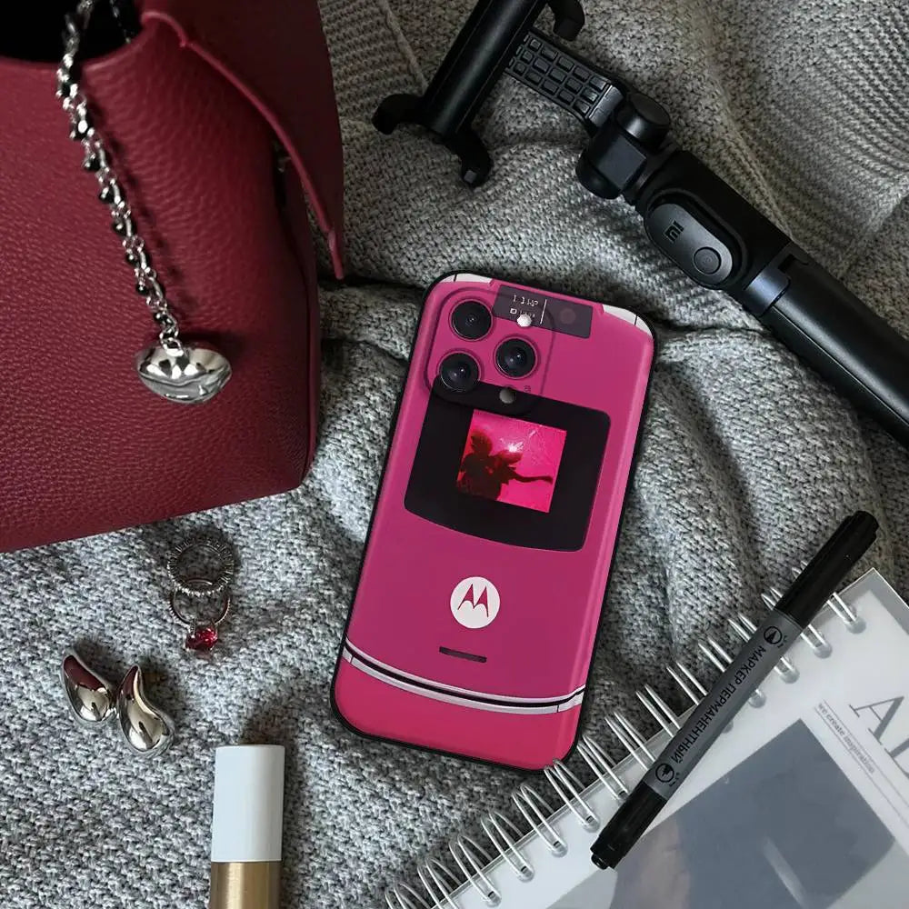 M-MotorolaS Razr Pink Phone Case For IPhone 17 16 15 14 13 12 11 PRO MAX PLUS Mini TPU Soft To Skin-friendly Case