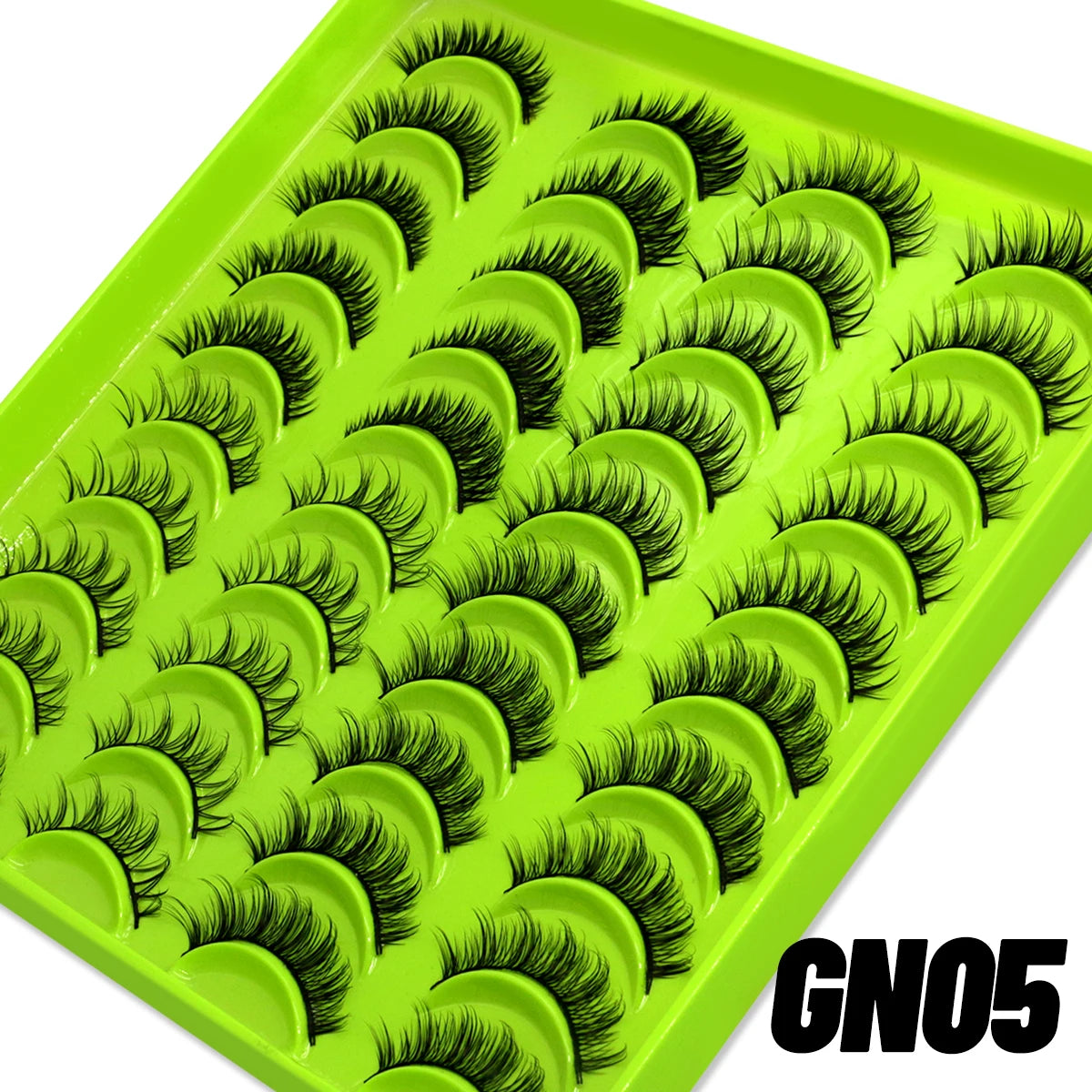 GROINNEYA Manga Lashes Mixed style 5/9/20 Pairs 3D 6D 8D Mink Lashes Natural Eyelashes Soft Cross Wispy False Eyelashes Eyelash
