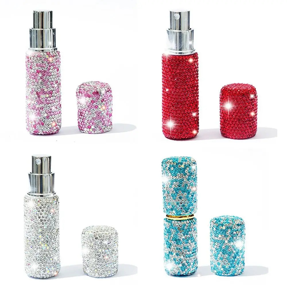 10ml Atomizer Travel Sub-bottling Portable Mini Diamond Glass Refillable Perfume Bottle Spray Pump Empty Cosmetic Container