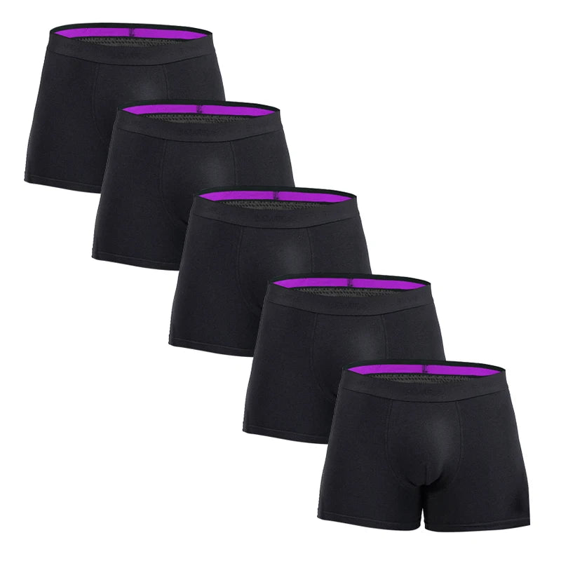 Men's Cotton Boxer Briefs Set (5-Pack)