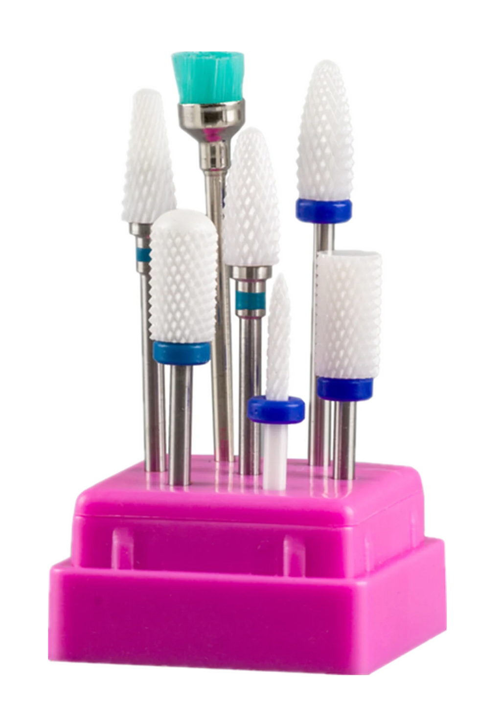 7pcs Nail Art Tungsten Steel Milling Cutter Set Ceramic Nail Drill Bit Electric Drill Nail Machine Pedicure Tool Accessories