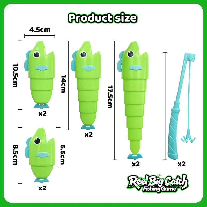 Fishing Battle Board Game Kid Fish Body Stretchable Long Short Competition Fun Family Party Interaction Social Table CreativeToy