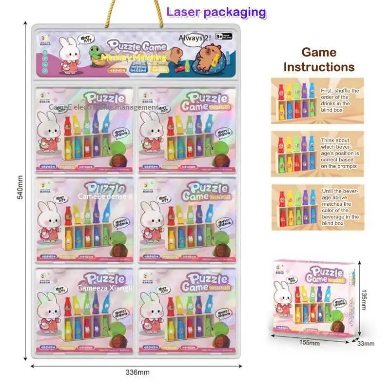 [JN] Memory Bottle Matching Desktop Game Childrens Puzzle Toy Parent Child Interactive Toy For Family Game Night