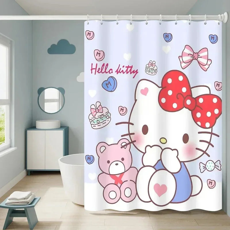 TR01  Cute Kawaii Cartoon Shower Curtains Bathroom Curtain Waterproof with Hooks Anime Bathroom Decoration Curtain…7&u
