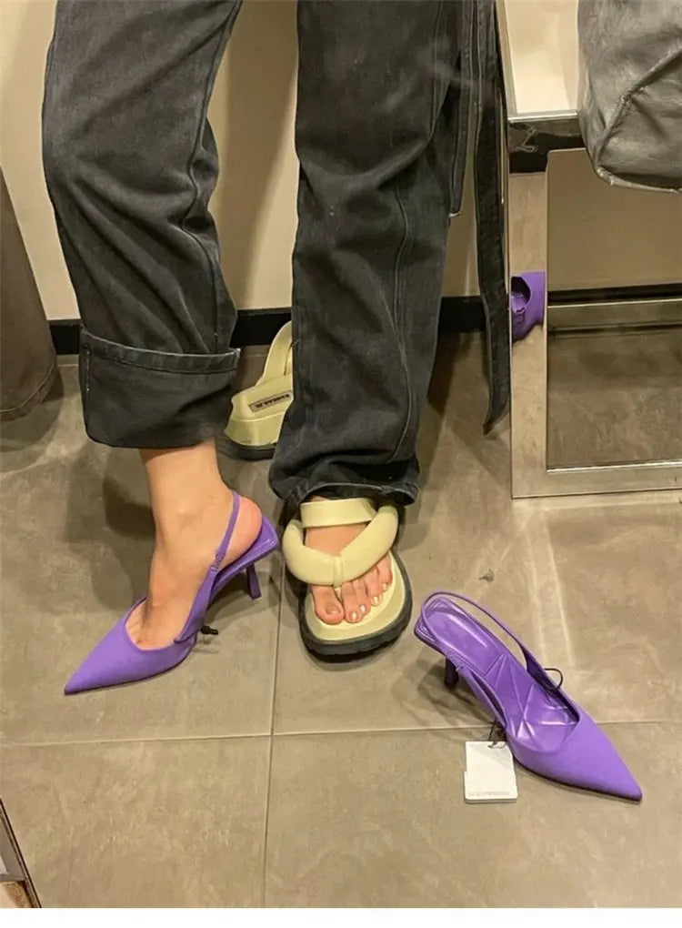 Oulylan High Heels Shallow Women's Sandals Shoes for Women High heeled Sandals  Women's Shoes Fashion Pumps Pointed Toe
