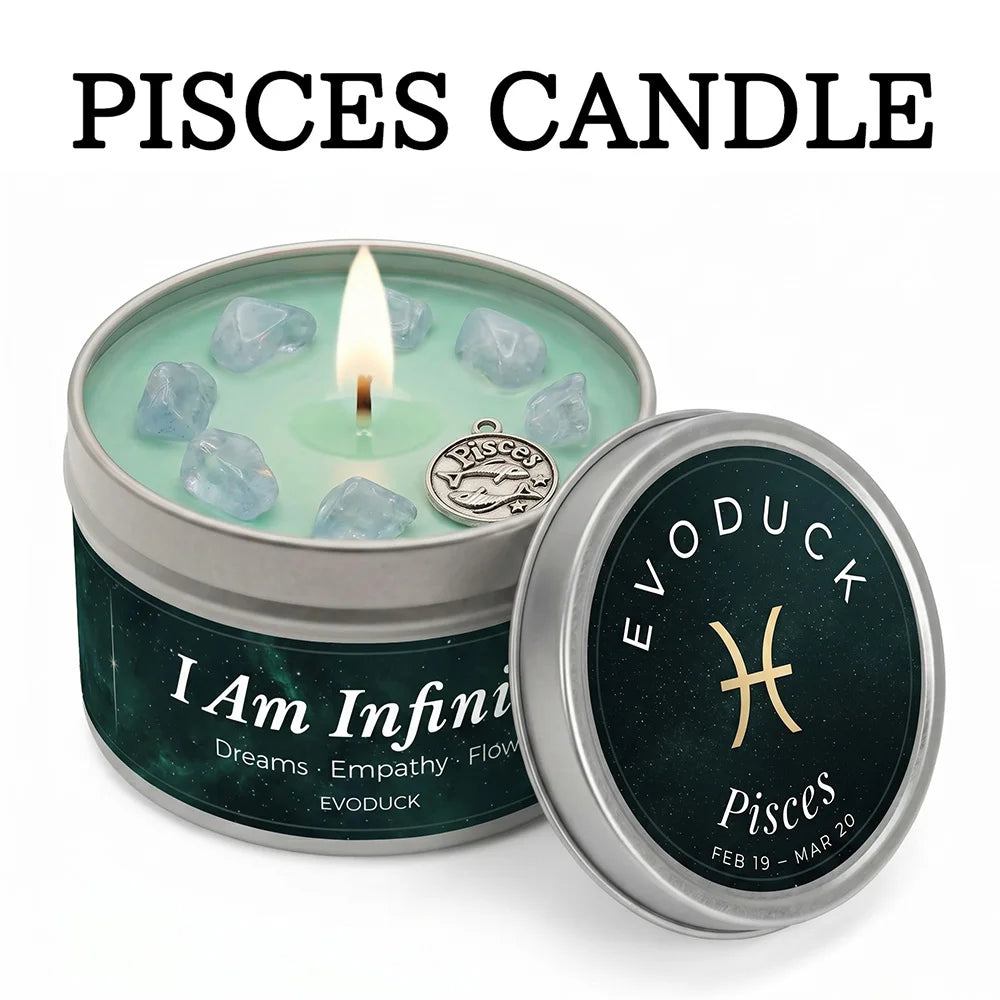 Gemini Constellation Scented Candle, Lemon Basil, Astrology Aromatherapy Candle in Tin, Home Fragrance Decor Birthday Gift, 3oz