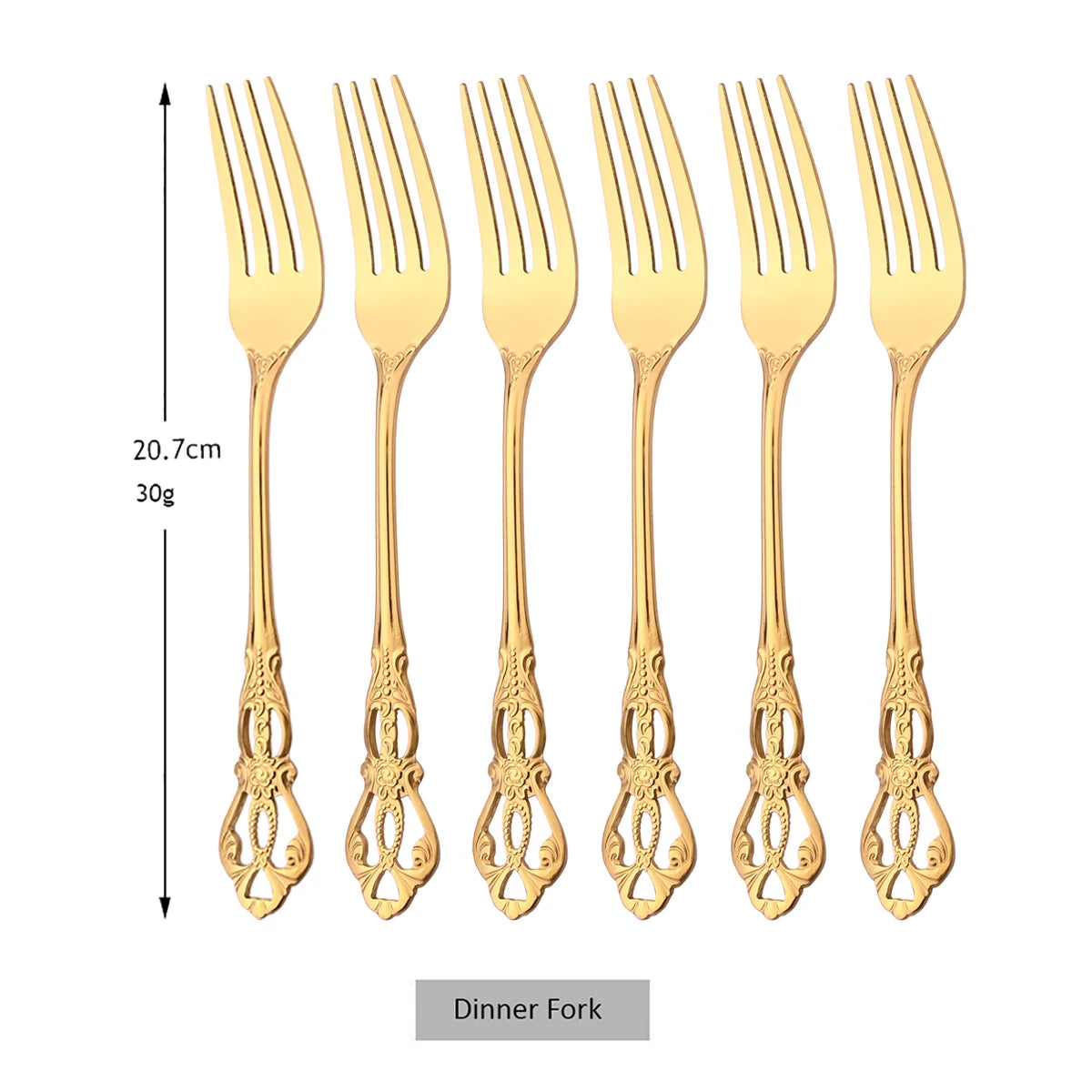 6/30Pcs Royal Colorful Dinnerware Set Knife Dessert Fork Spoon Cutlery Set Stainless Steel Silverware Kitchen Tableware Flatware