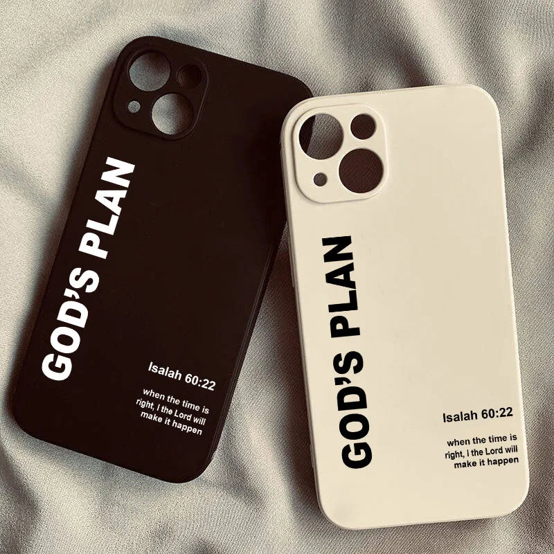 God's Plan Jesus Bible Verse Phone Case For iPhone 17 16 15 14 13 12 11 Pro Max Mini SE 7 8 Plus Shockproof Non-Slip Cover Funda