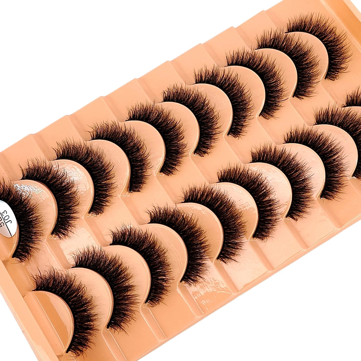HBZGTLAD 10 Pairs Faux Mink Eyelashes Handmade False Eyelashes Natural Nude Makeup Simulation Cross Messy Eye 3D Curly Eyelashes