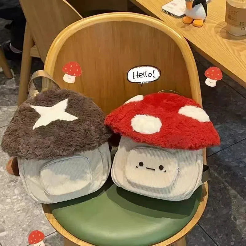 Mushroom Plush Anime Backpack