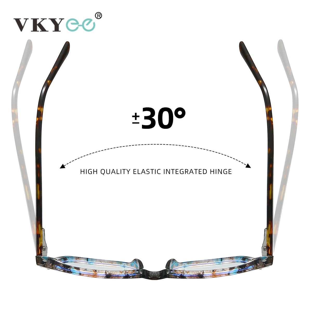 VICKY New Fashion Butterfly Square Frame Personalized Design Blue Light Reading Glasses Can Be Customized Prescription 87312