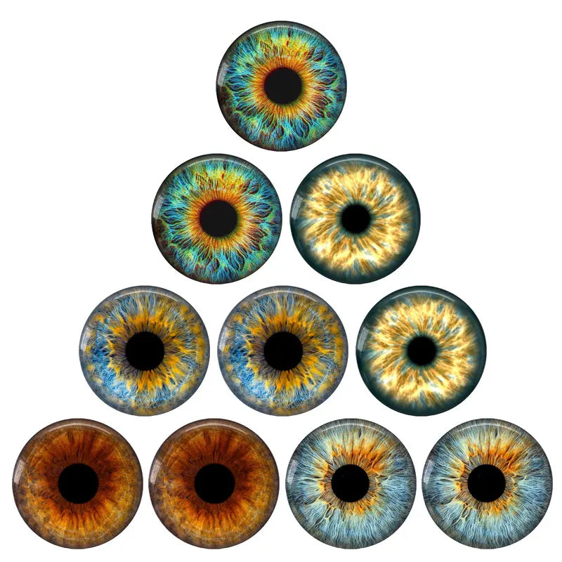 5 Pairs/lot 14mm Eyes Chips Suitable for Bly the Doll Super Thin Pupil Glass Cabochons DIY Accessories Bulk Items