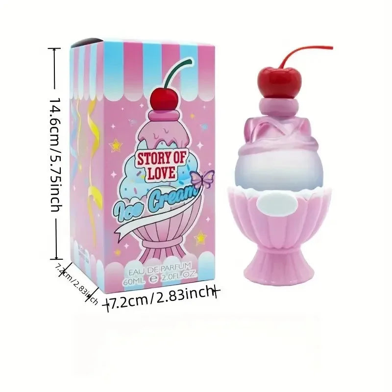Sweet Women's Perfume 60ml Ice Cream  Long-lasting Fresh Vitality Floral Fragrance Eau De Toilette Charming Date Fragrance Spray