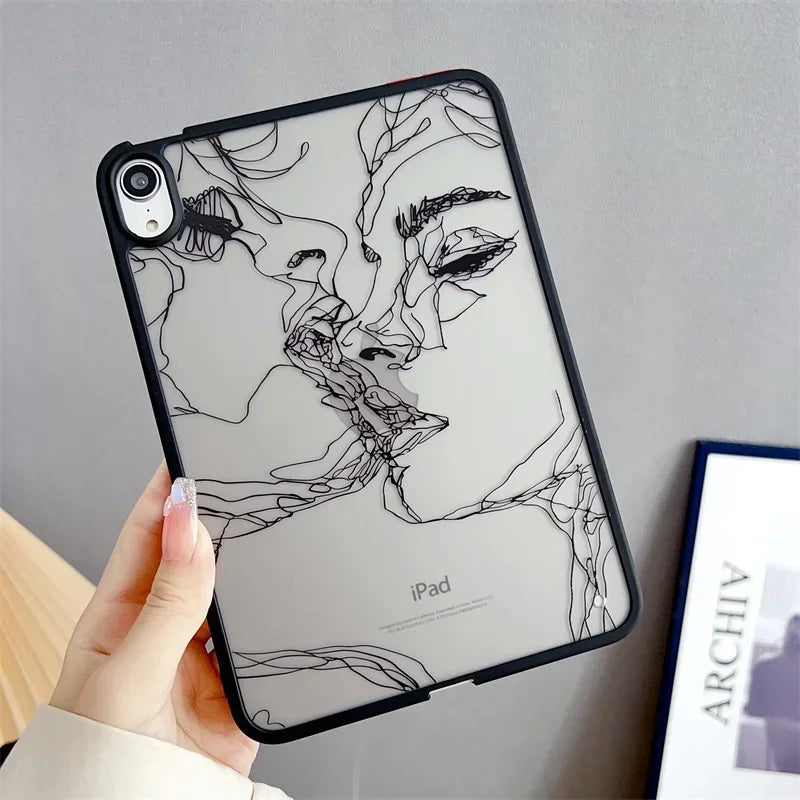Fashionable Leopard Matte Clear Case for IPad Air 6 2024 10 9 8 7 6 5 th Pro 11 2 3 4 Generation Mini 4 5 6 Pro 11 13 Hard Cover