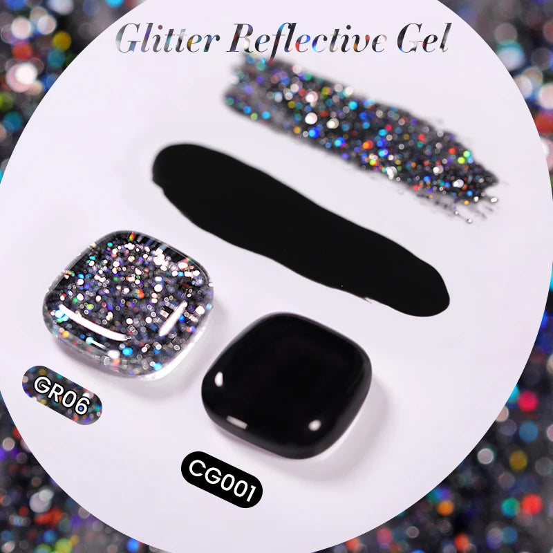 BORN PRETTY 2Pcs Base Gel Super Top Coat Gel Polish Set Black White Color Gel Varnis Semi Permanent Soak Off UV LED Gel for Nail