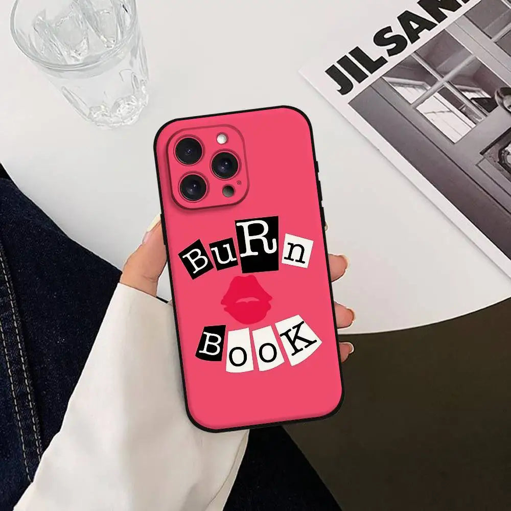 M-Mean G-Girls Burn Book Phone Case Soft TPU Skin-Friendly For IPhone 17/16/15/14/13/12/11 Series: PRO, MAX, PLUS ,Mini