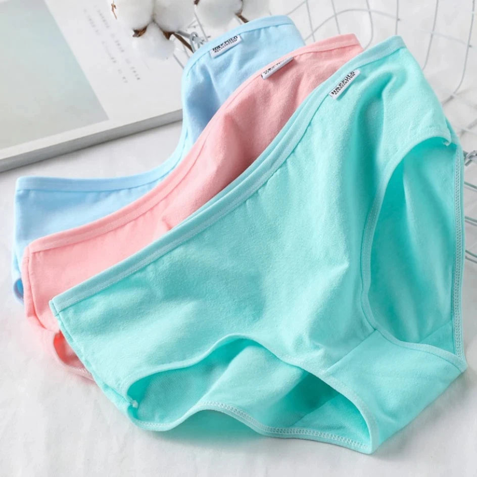 Candy Color Cotton Briefs Set (7-Pack)