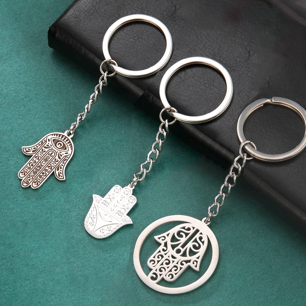 Skyrim Amulet Hamsa Hand of Fatima Bracelets on Hand Gold Color Women's Bracelet Stainless Steel Islamic Lucky Jewelry Gift 2025