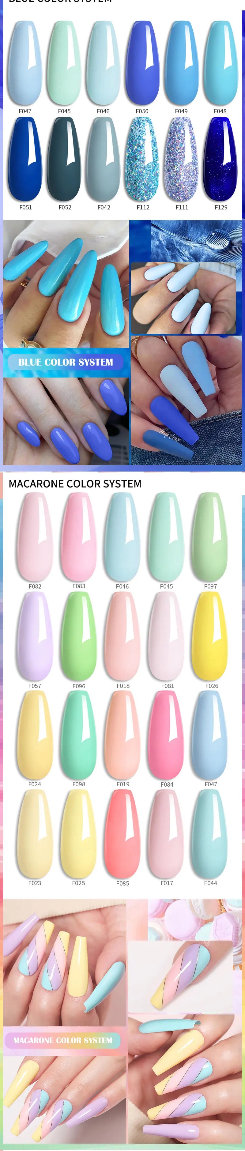 LILYCUTE 6Pcs/Set 7ML Gel DIY Nail Polish Bright Pink Semi Permanent Soak Off UV LED Gel Varnish Nail Art Design Manicure Kit